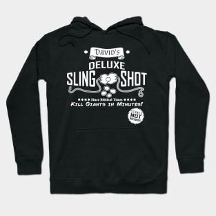 David's Slingshot Funny Bible Inspired David And Goliath Retro Vintage Poster Hoodie